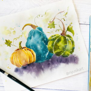 гарбузи аквареллю