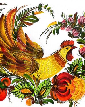 Пташка в петриківському розписі